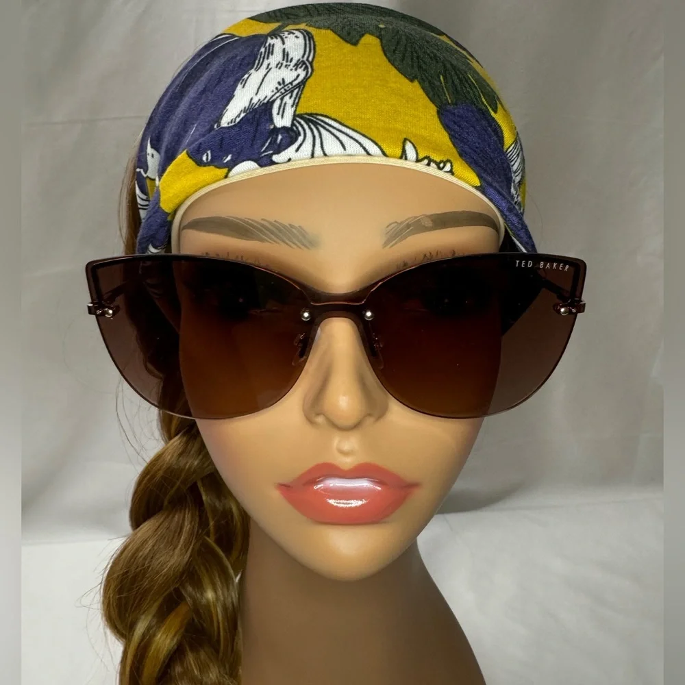 New Ted Baker London Women’s Shield Sunglasses 139mm, Rose/Gold/Tort - Picture 9 of 11